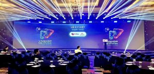Sân khấu VNShop Next 2026 trong lễ ký kết hợp tác